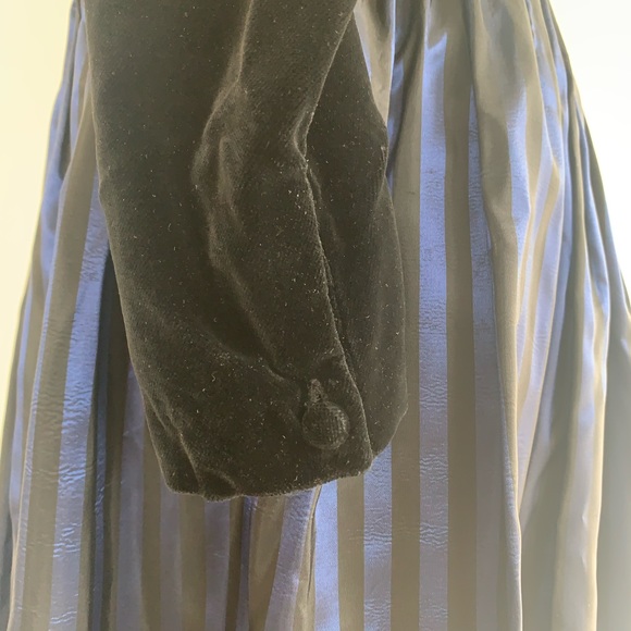 Vintage 80s Laura Ashley Taffeta Velvet Midi Dress  UK 12 Modern Size 8-10 - Picture 6 of 16